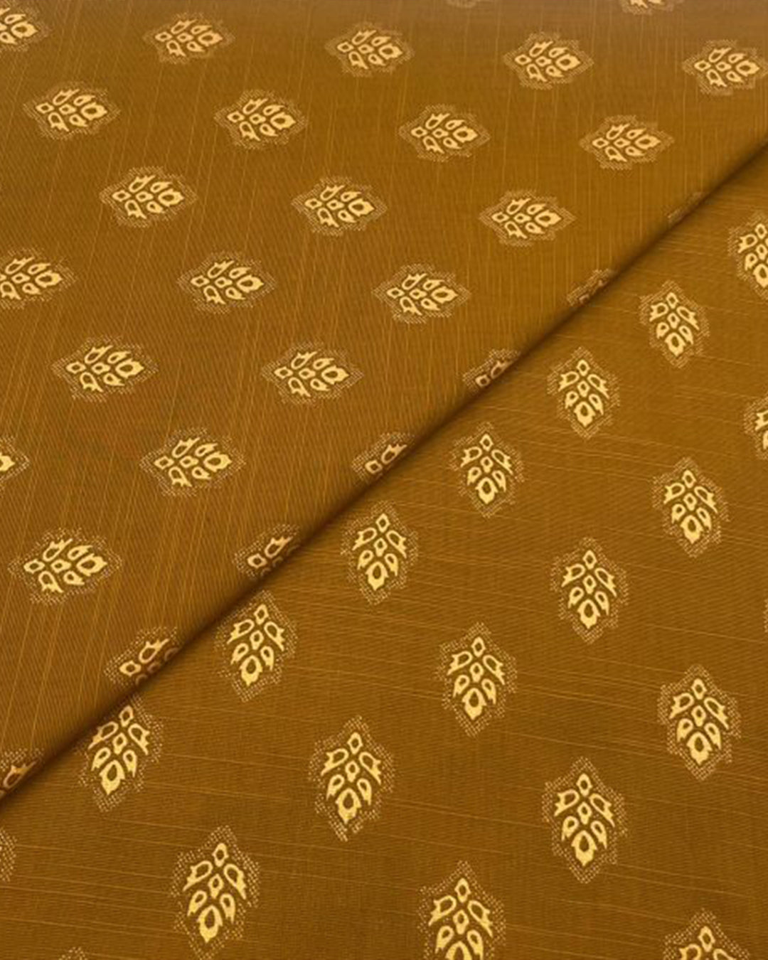 Ochre Gold Leaf Khaddar