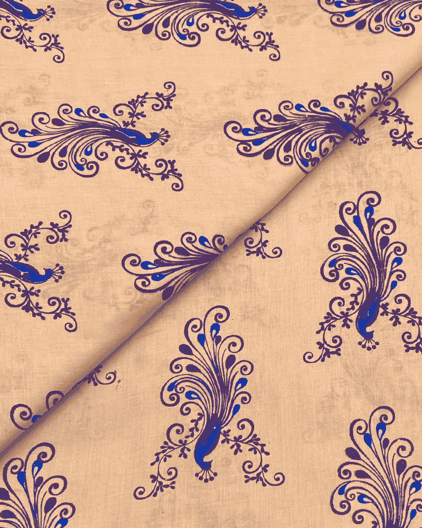 Cambric Cotton Block Print D1B011