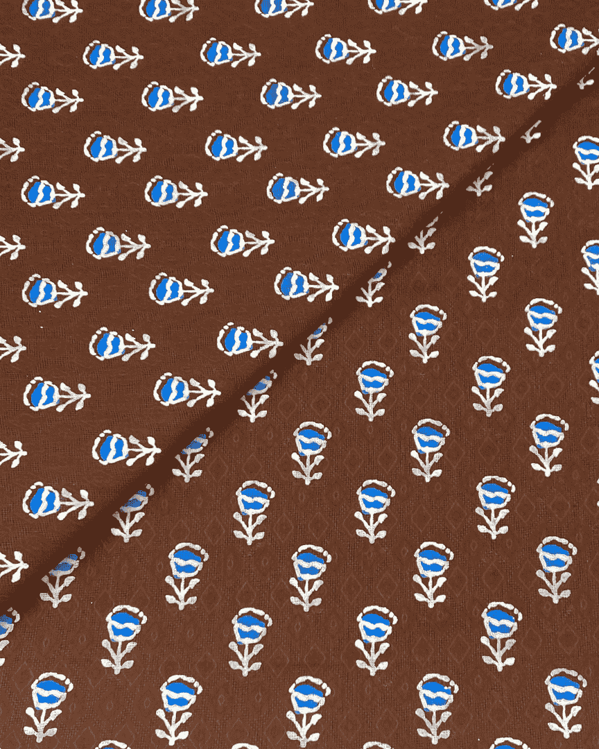 Cambric Cotton Block Print D1B012