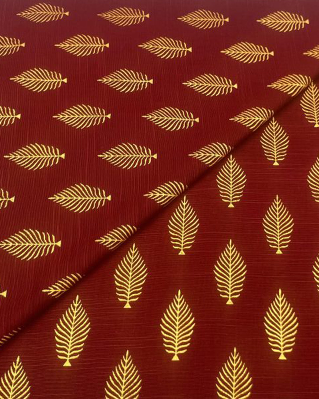 Ruby Gold Leaf Khaddar