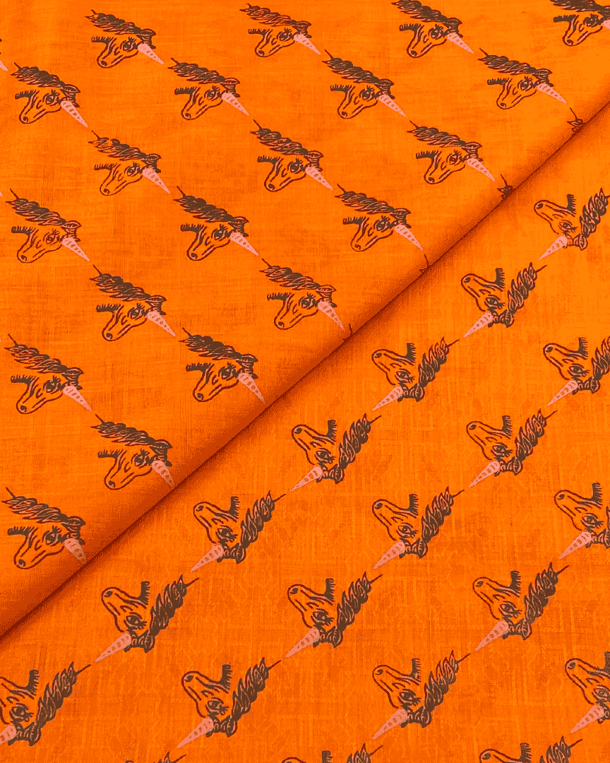 Cambric Cotton Block Print D1B016