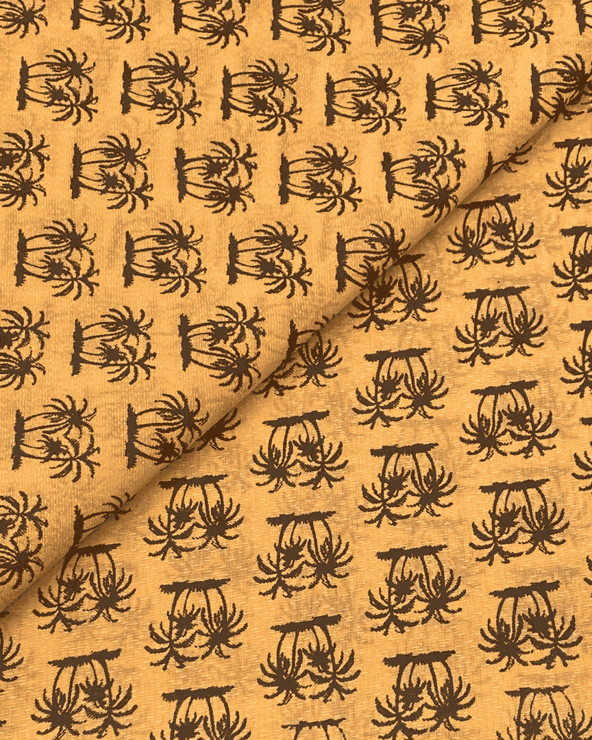 Cambric Cotton Block Print D1B017