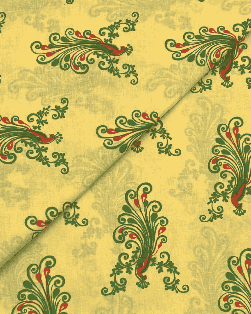 Cambric Cotton Block Print D1B018