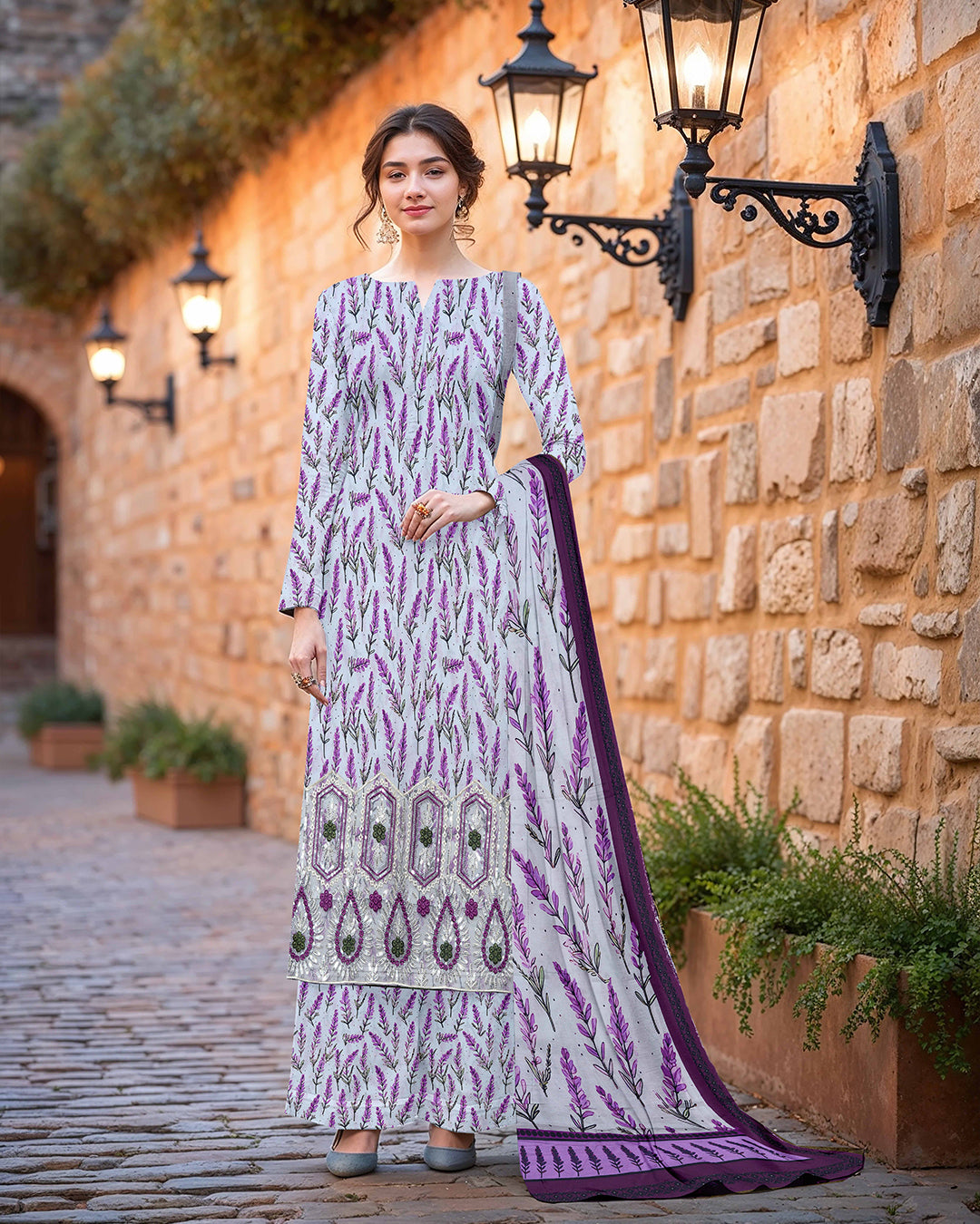 Purple Noor - 3 Piece