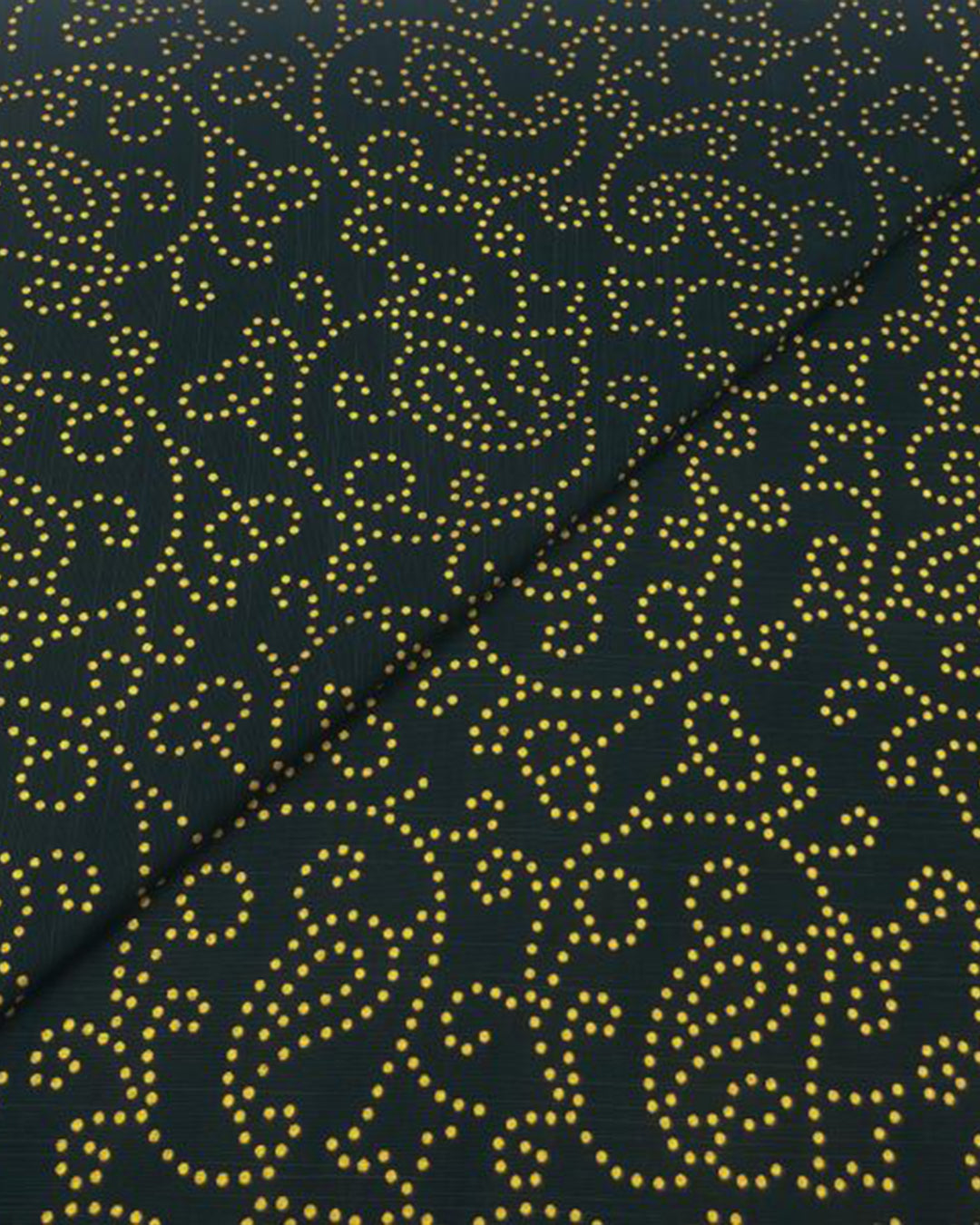 Navy Gold Paisley Khaddar