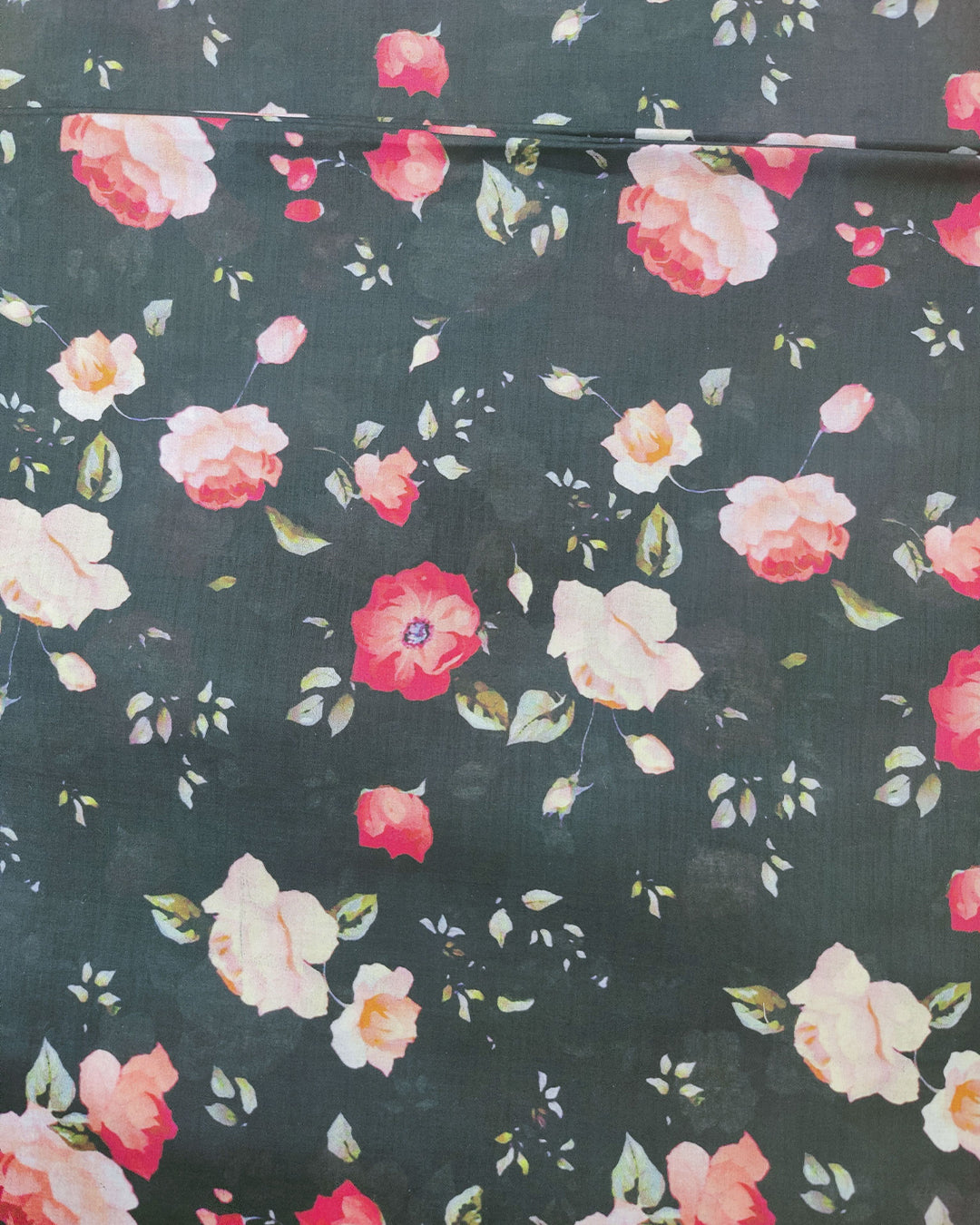 Charcoal Rose Night – Print Lawn