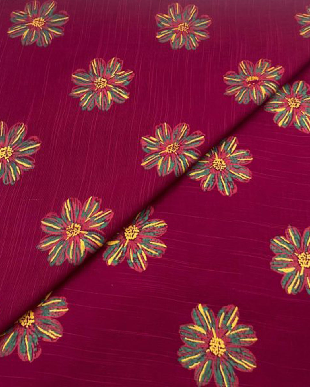 Maroon Blossom Khaddar