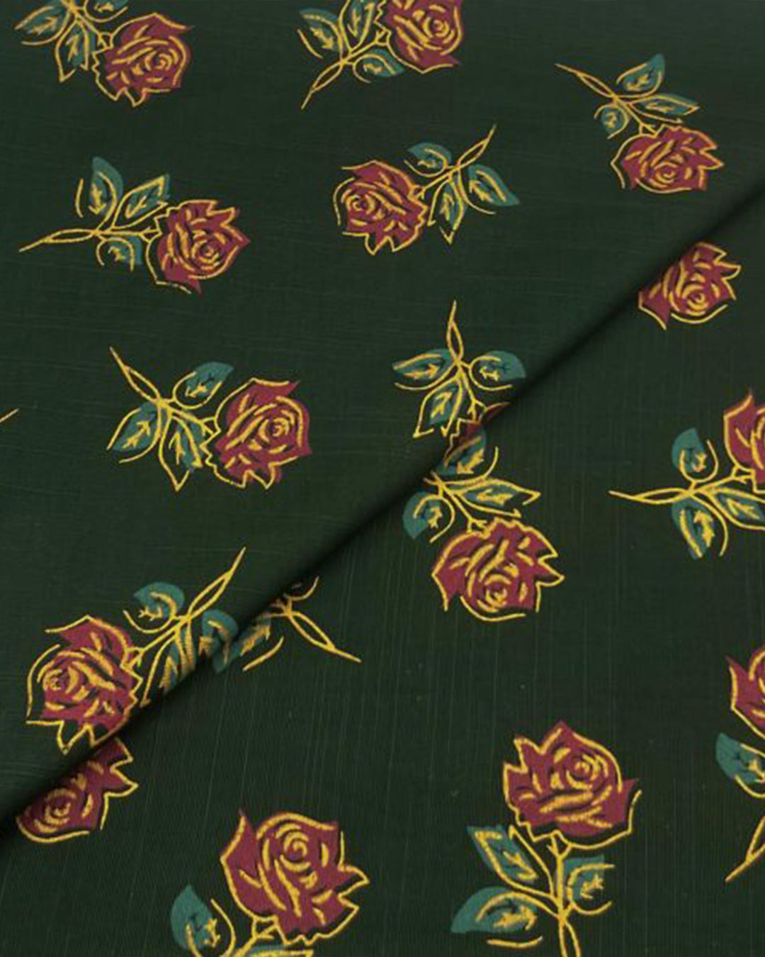 Green Blossom Khaddar