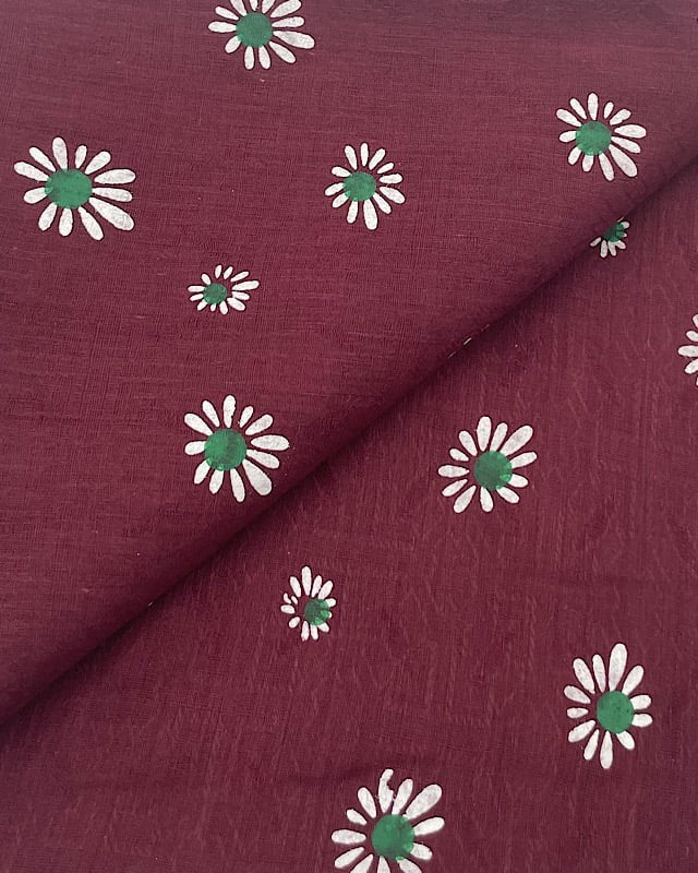 Cotton Daisy Block Print D1B044