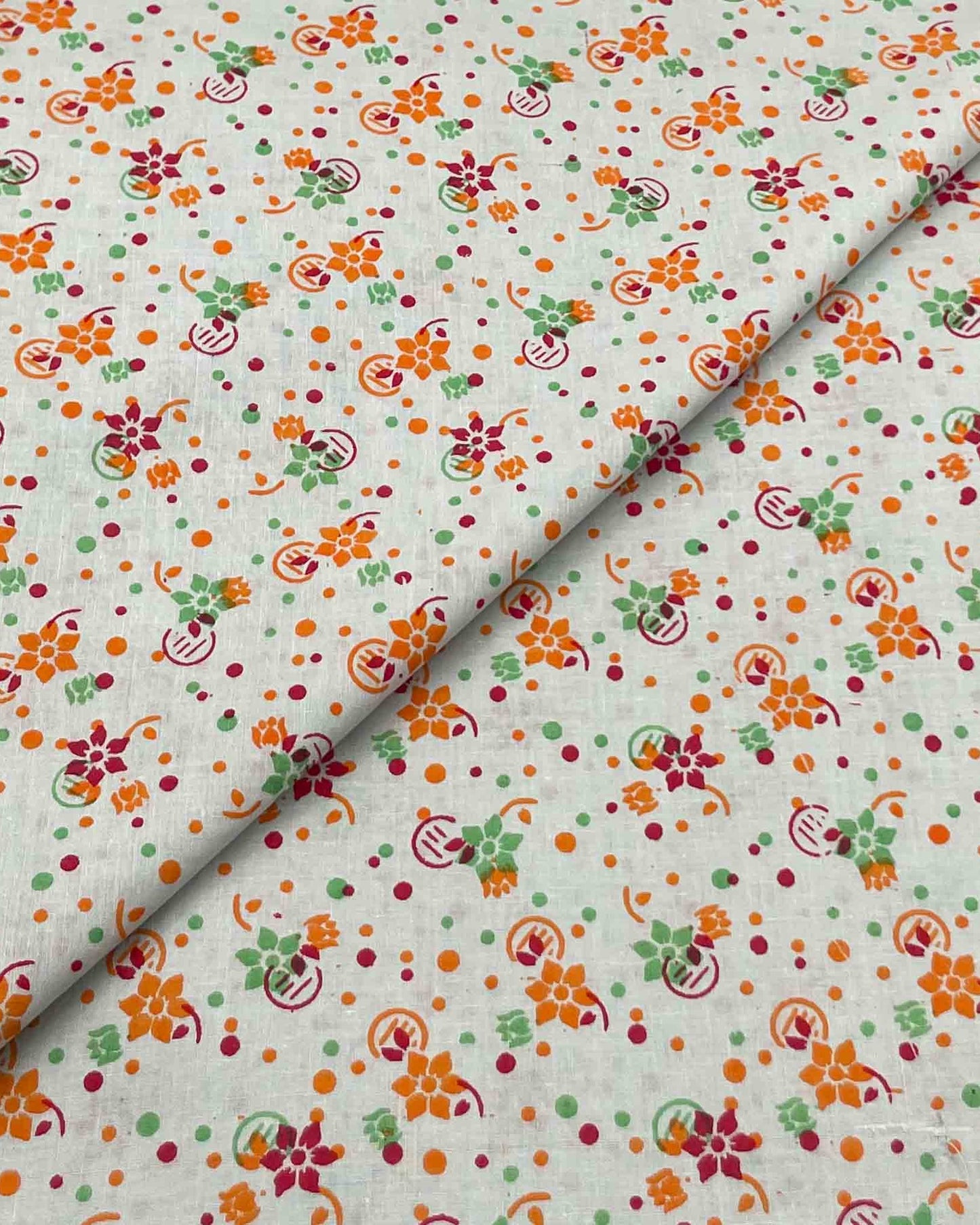 Cambric Cotton Block Print D1B030