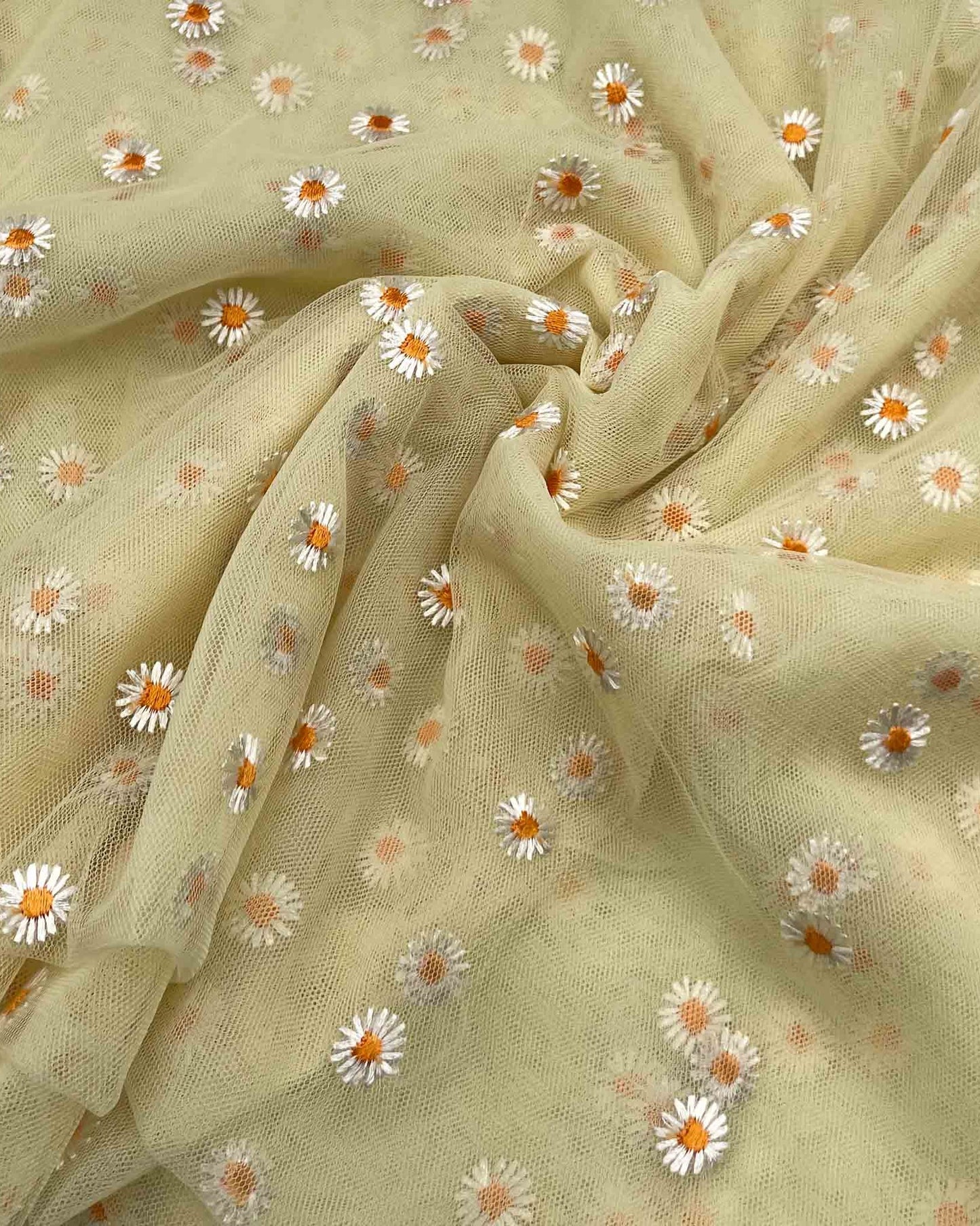 Daisy Net Embroidery Yellow
