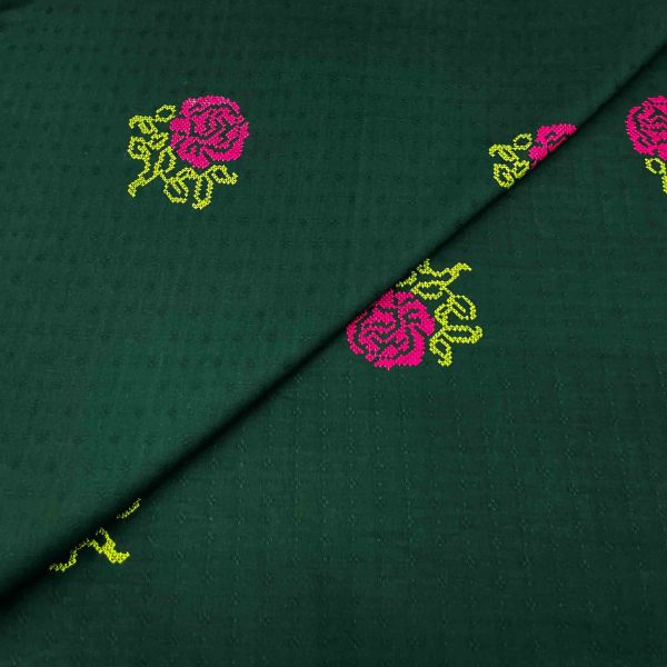 Lawn Emb D12109 649/yard. Required 2 yards for shirt