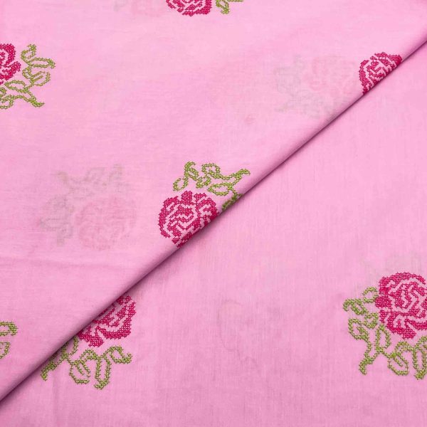 Lawn Emb D12118 649/yard. Required 2 yards for shirt