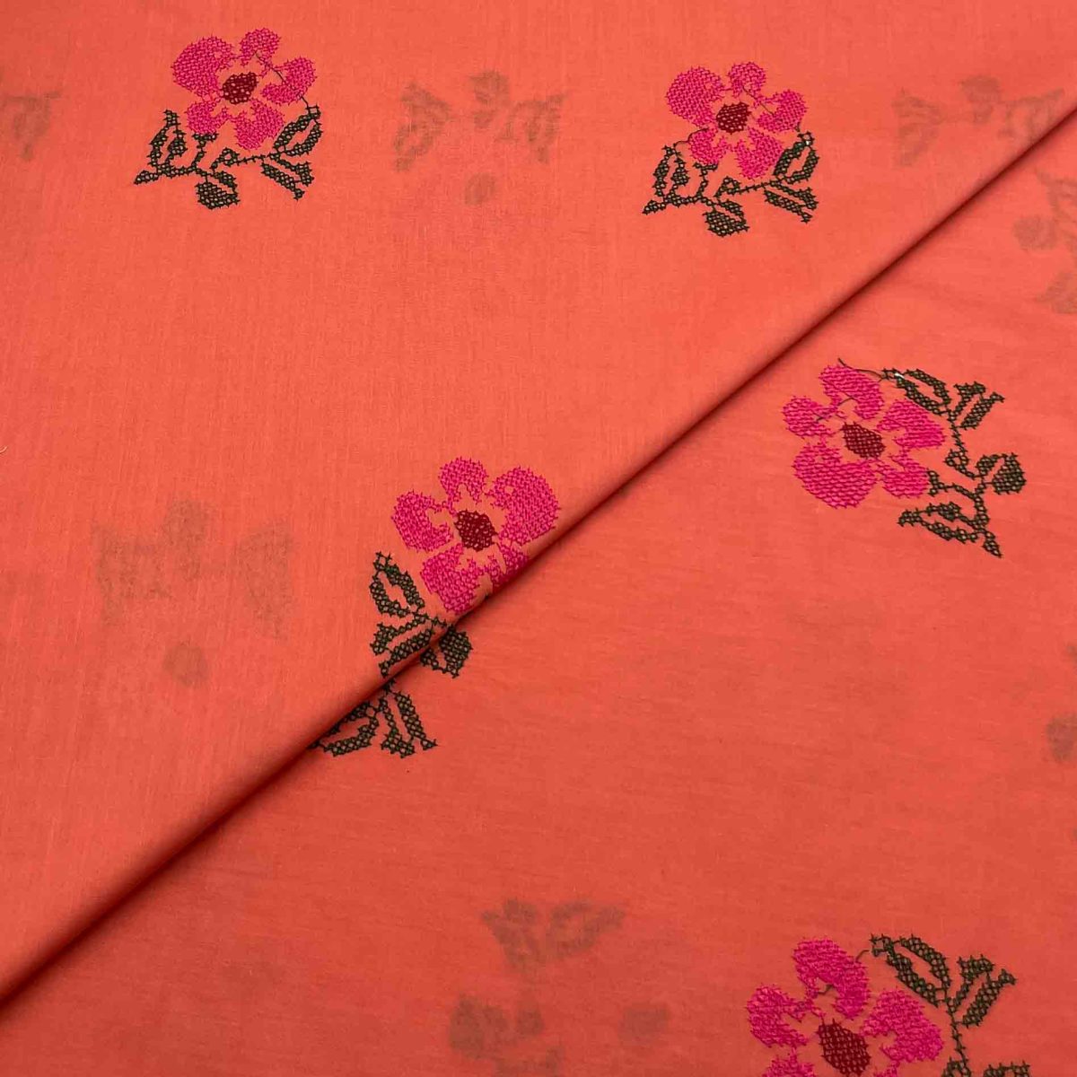 Lawn Emb D12124 649/yard. Required 2 yards for shirt