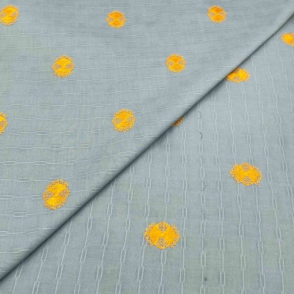 Lawn Emb D12084 649/yard. Required 2 yards for shirt