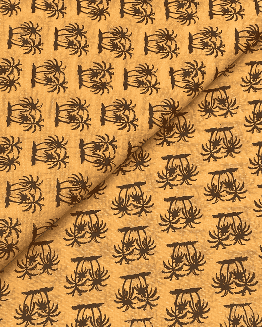 Cambric Cotton Block Print D1B017