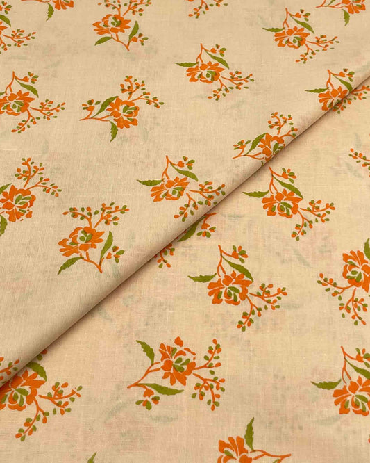 Cambric Cotton Block Print D1B026