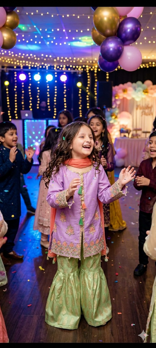 Kids lawn 2p collection  unstitched.  Kid017