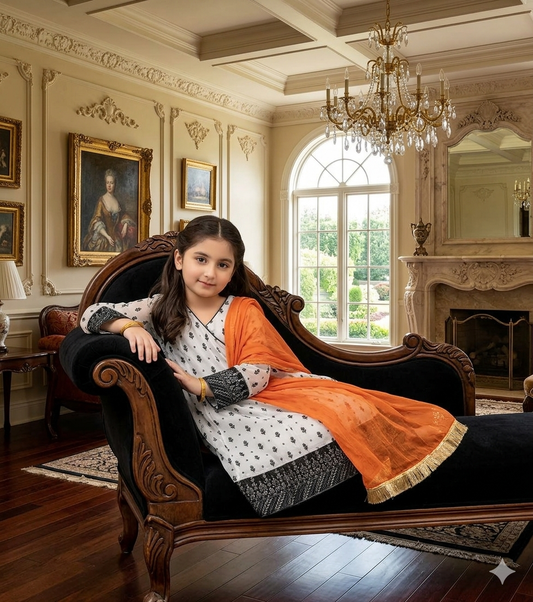 Kids lawn 2p collection  unstitched.  Kid018