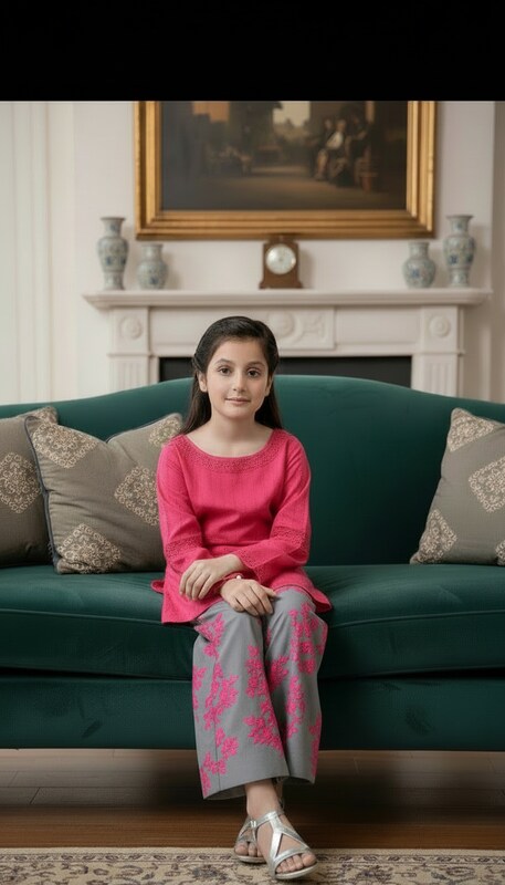 Kids lawn Eid collection  unstitched.  Kid006