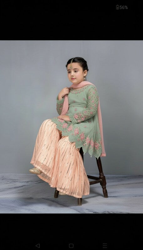 Kids lawn Eid collection  unstitched.  Kid004